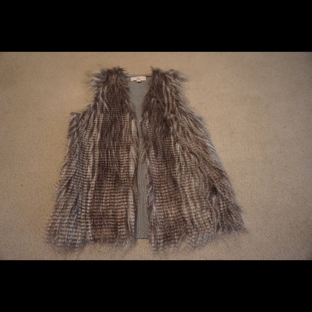 Faux fur vest